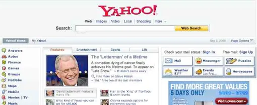 Steve Mazan - Dying to do Letterman on Yahoo Front Page